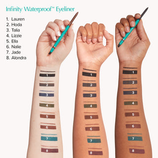 Infinity Waterproof Eyeliner - Arm Swatches (all)